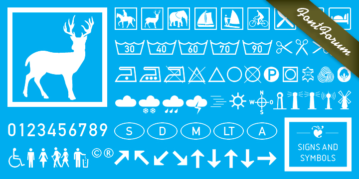 Пример шрифта Signs and Symbols #1